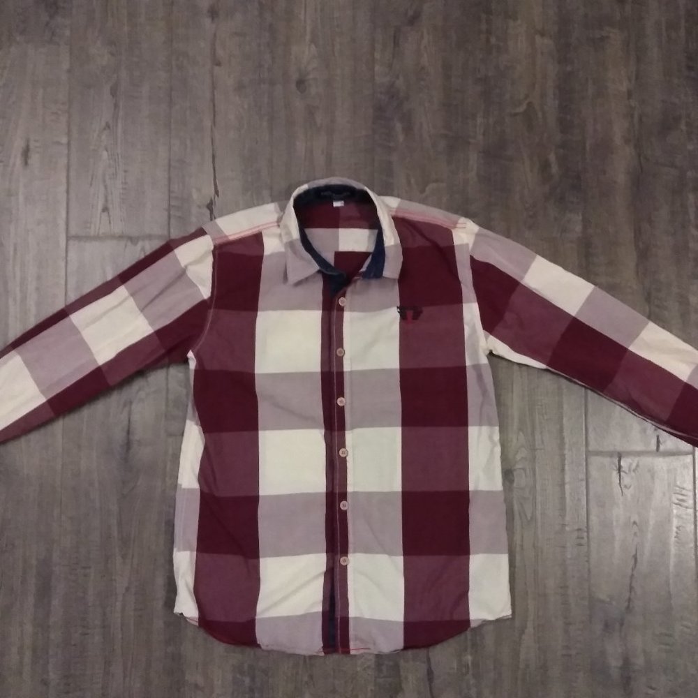 Men's Checkered L/S Small Flannel Button-up Shirt